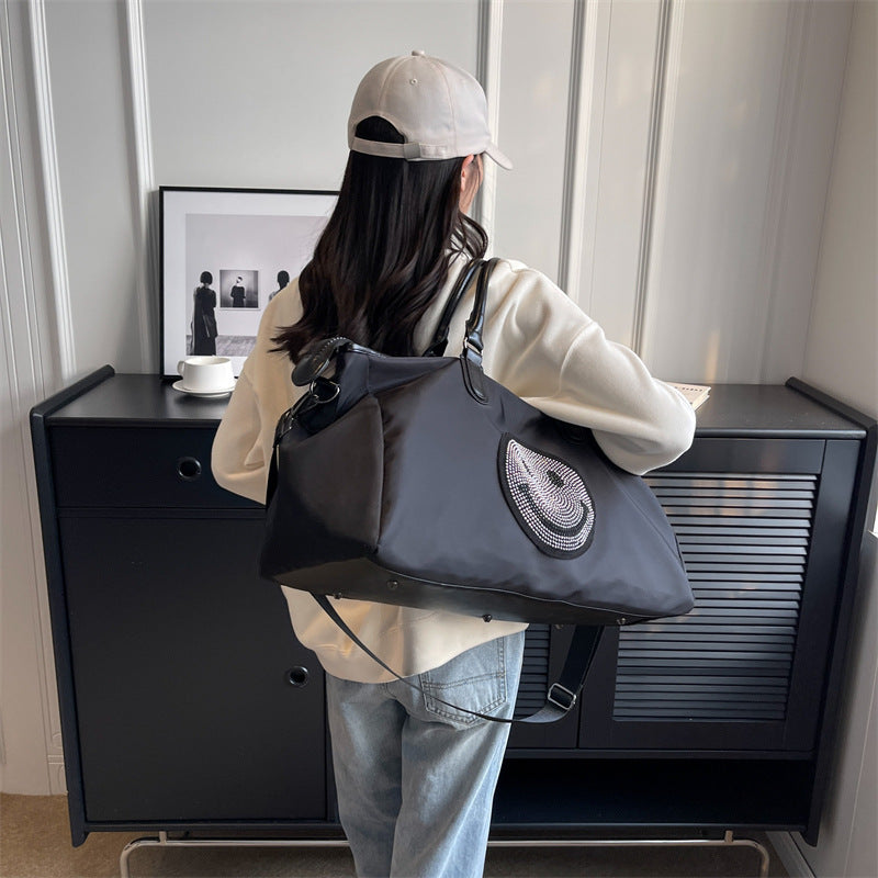 Women's Lightweight Big Business Trip Cartoon Smiley Travel Bags