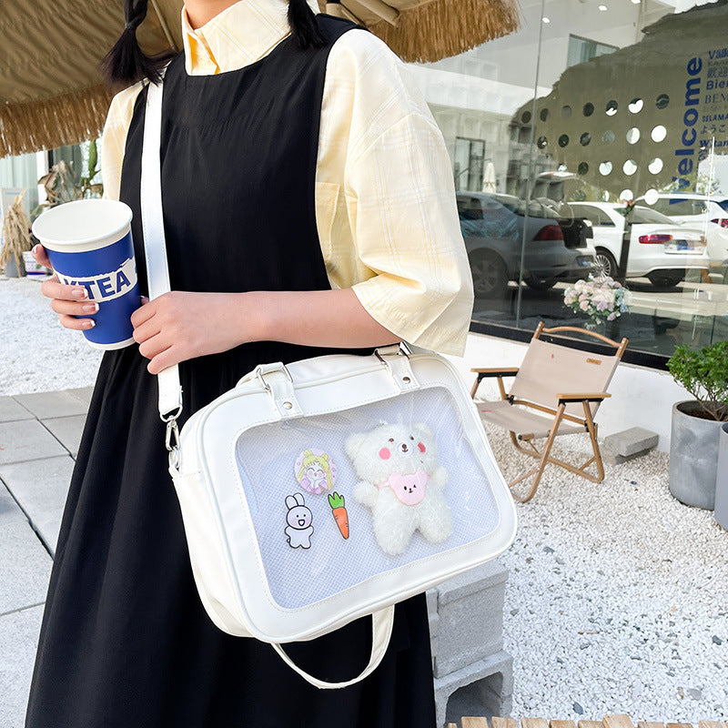 Uniform Cute Wild Transparent Cartoon Doll Bags