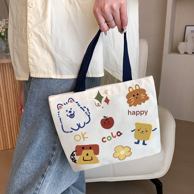 Women's Canvas Cartoon Cabs Korean Style Bags