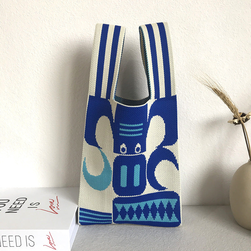 Women's Knitted Wool Vest Version Hand Carrying Handbags