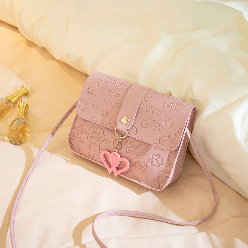 Women's Summer Fashion Embossing Female Korean Chain Small Square Bags