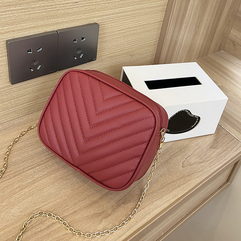 Women's Embroidery Thread Retro Chain Fashion Simple Small Square Bags