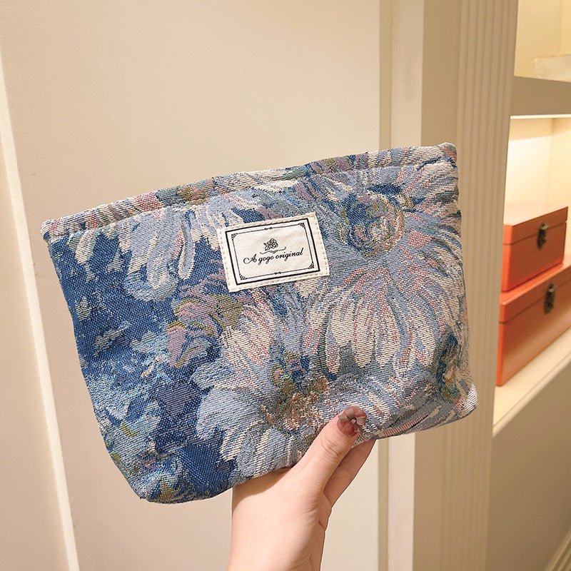Thickened Figured Cloth Buggy Large Capacity Cosmetic Bags