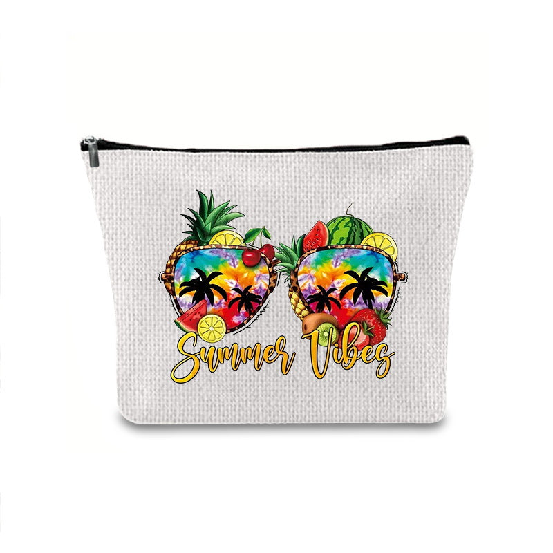 Printing Buggy Large Capacity Simple Zipper Makeup Bag
