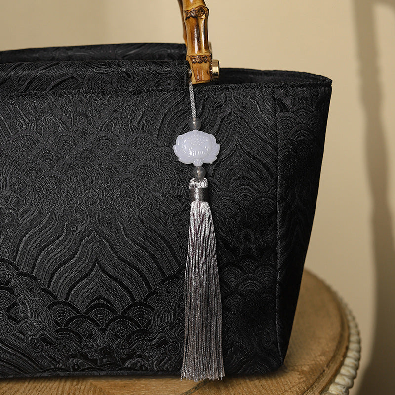 Tassel Ancient Style Cheongsam Banquet Clutch Bamboo Bags