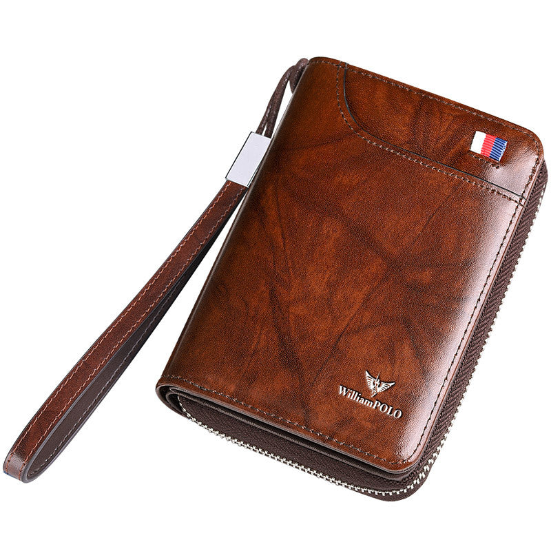 Men's King Paul First Layer Cowhide Business Swiping Men's Wallet