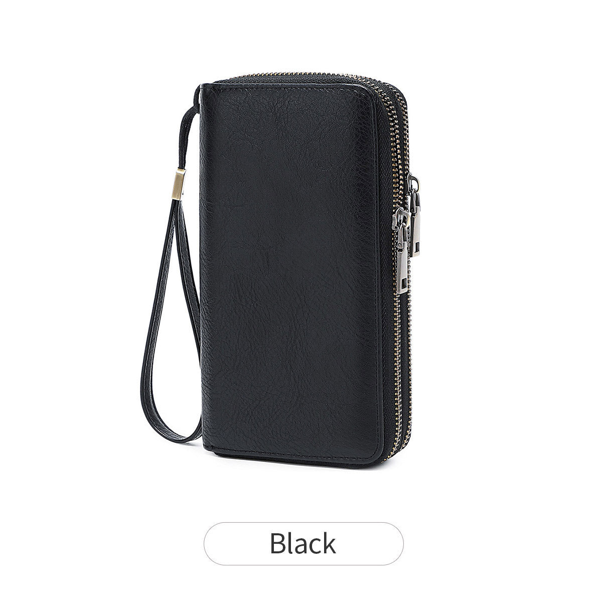 Women's & Men's Long Fashion Double Zipper Vintage Business Ladies Wallet