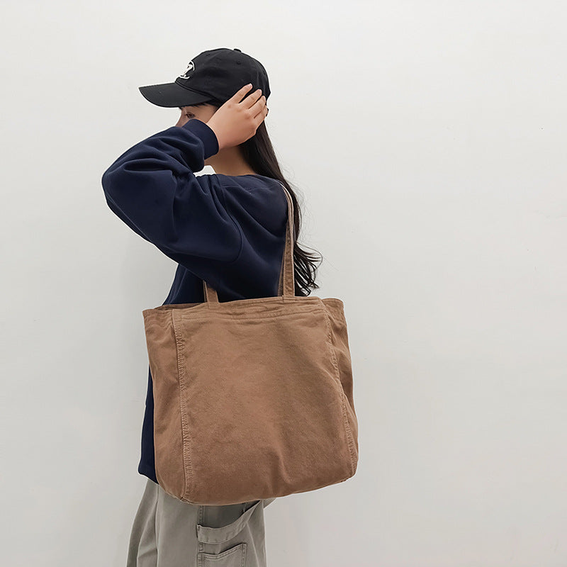 Women's Canvas Large Capacity Versatile Shopping Big Women's Shoulder Bag