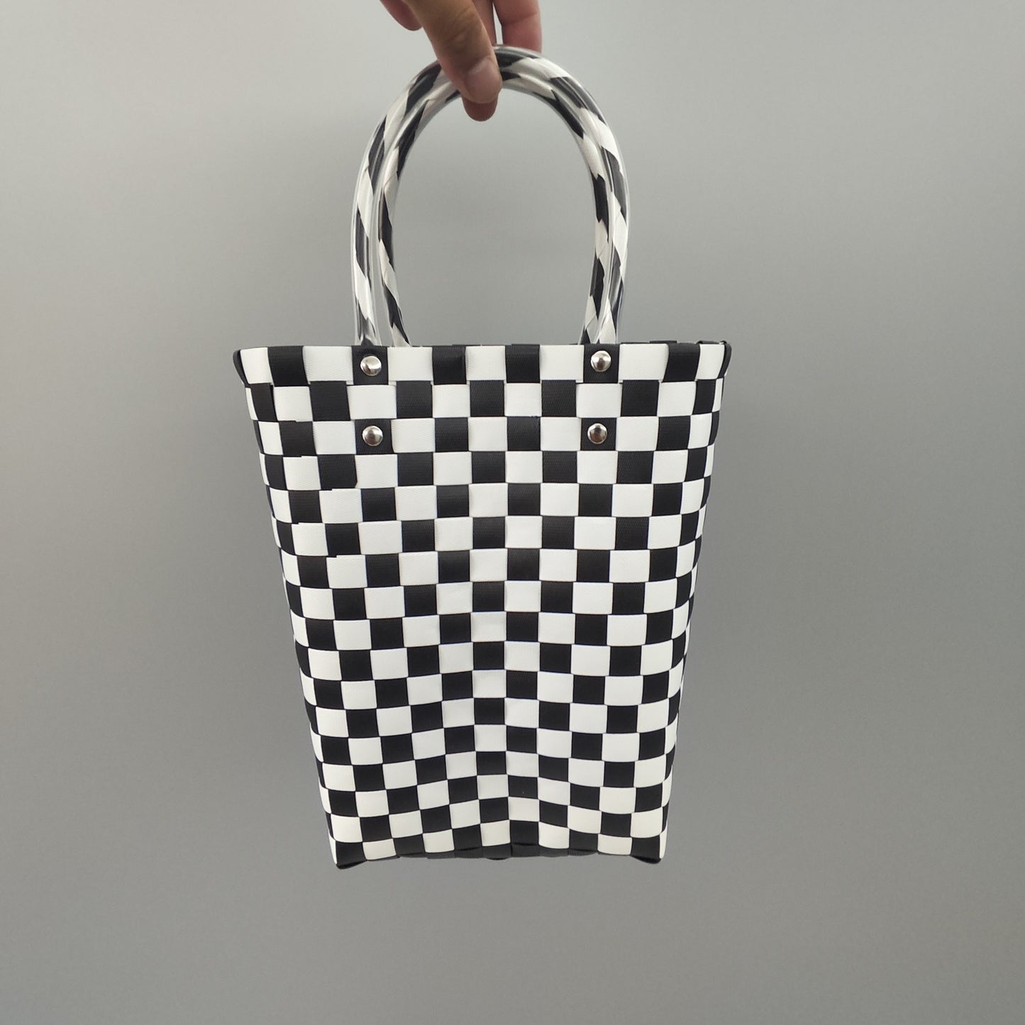 Vertical Simple Fashion Woven Storage Basket Handbags