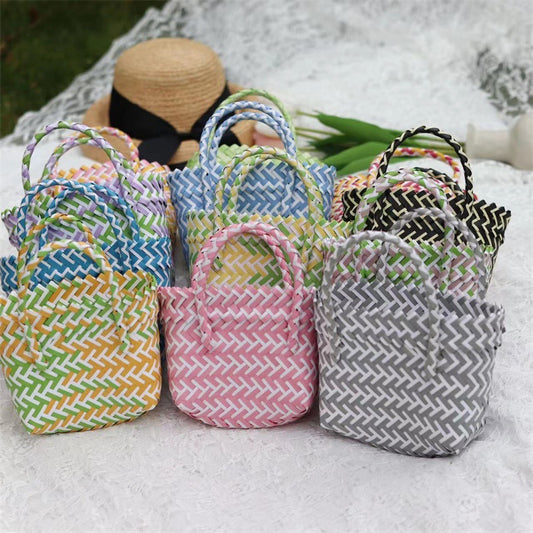 Style Fashion Simple Color Matching Portable Handbags