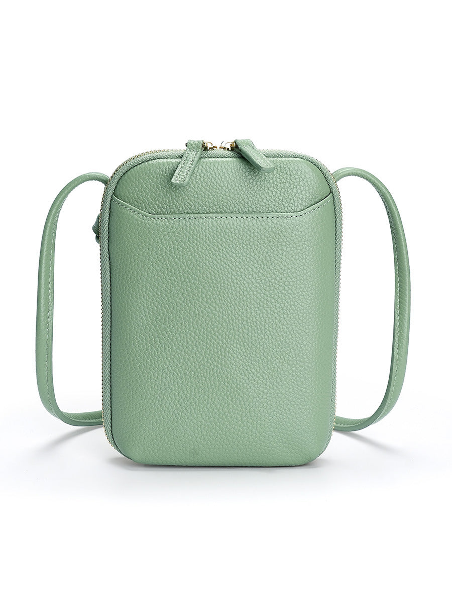 Women's Female Niche Leather Trend Simple Slung Bags