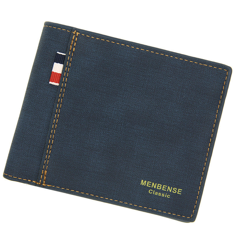 Men's Short Simple Business Multiple Slots Zipper Bags