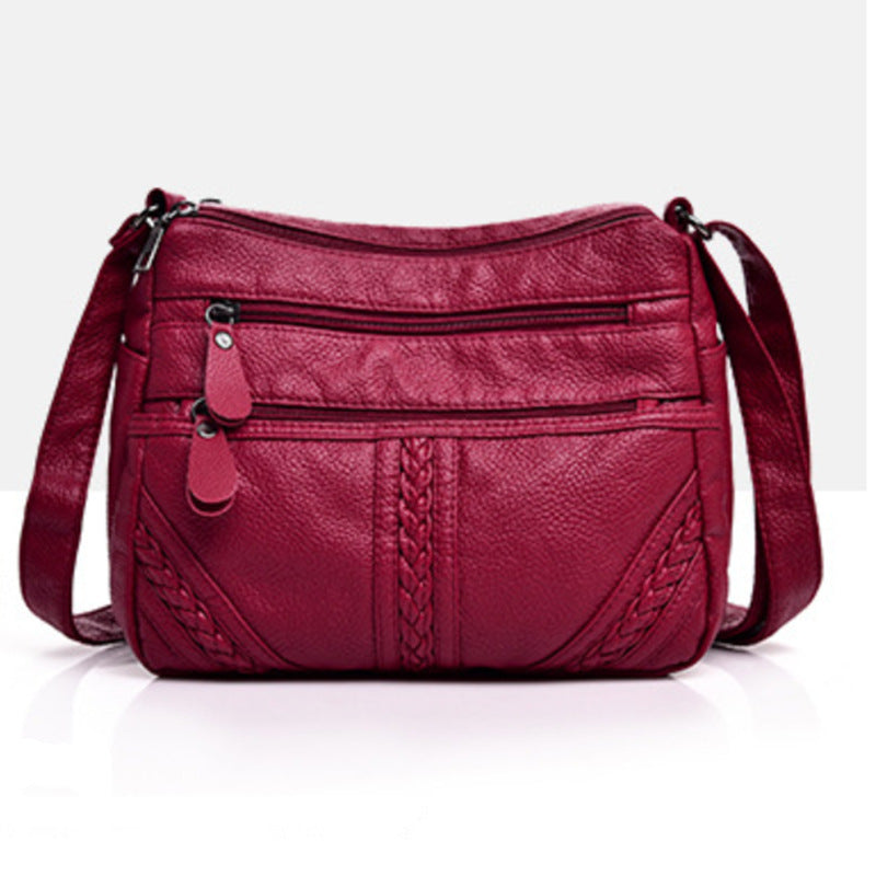 Women's Fashion Trendy Mom Portable Large Capacity Soft Leather Bags