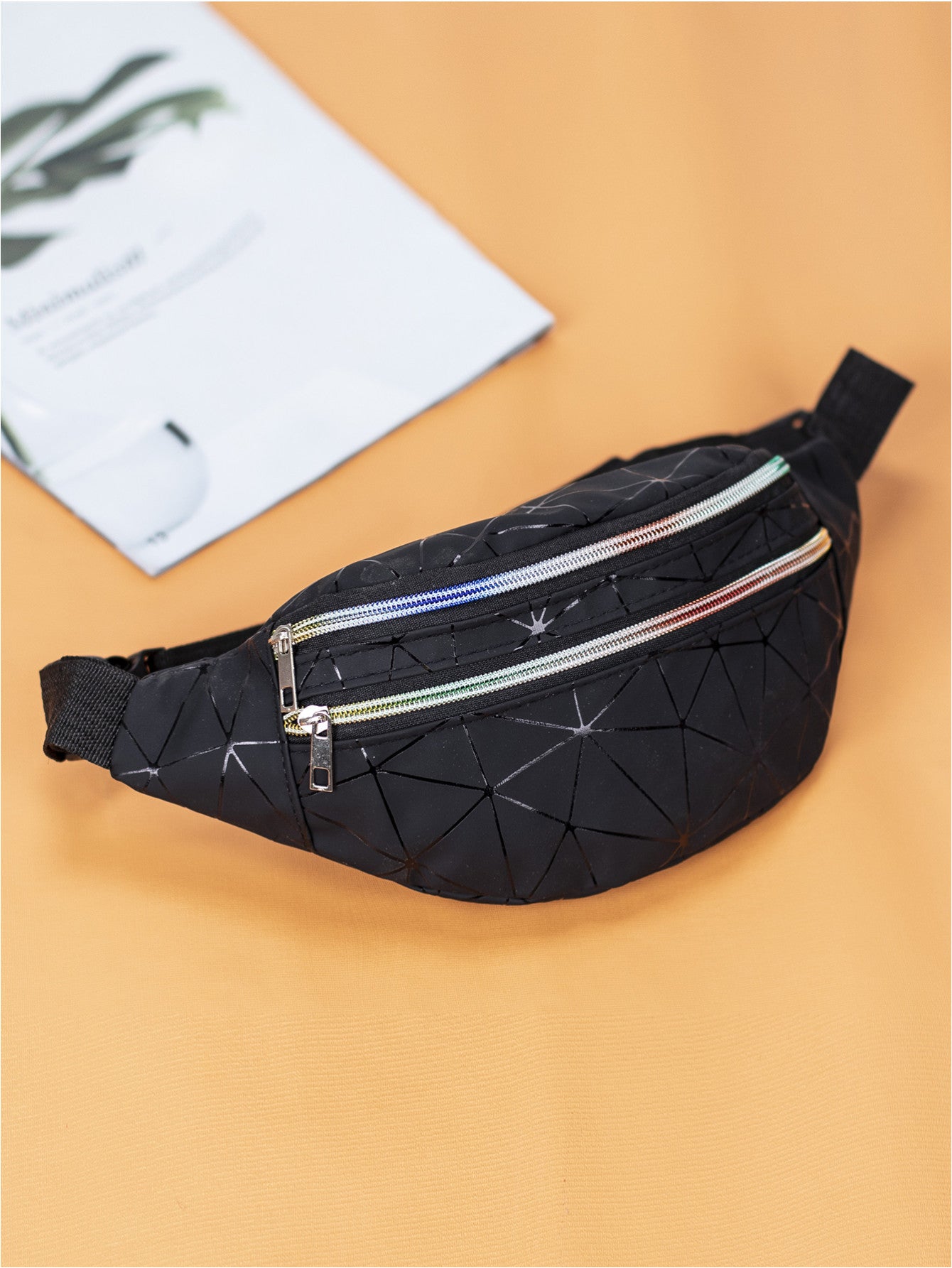 Leather Stitching Pattern Unisex Personalized Laser Men's Waist Packs