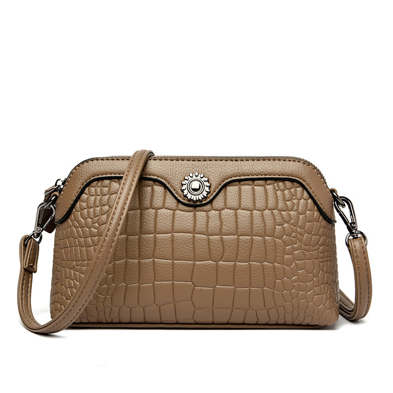 Women's Classic Retro Crocodile Pattern Mother Women's Messenger Bag