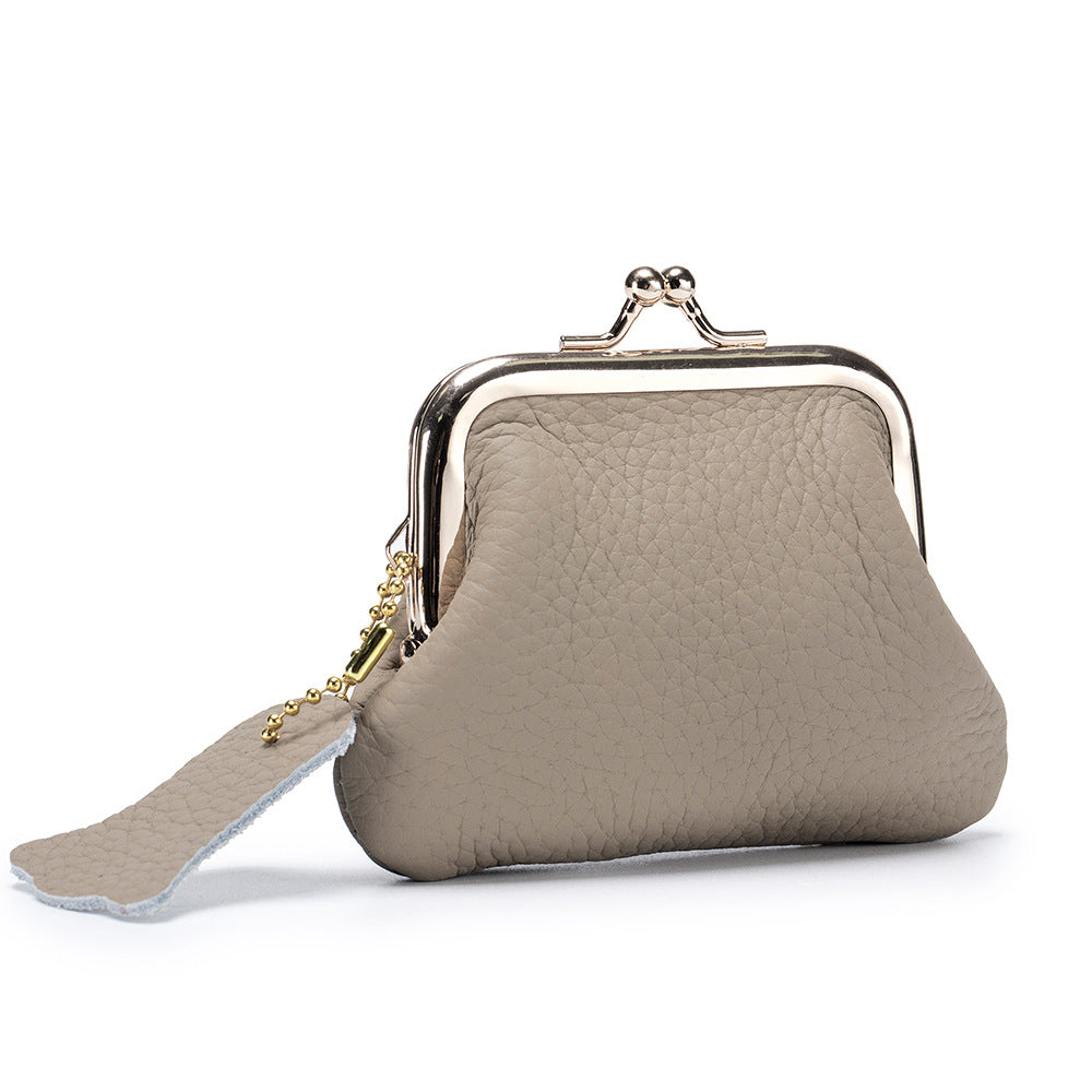 Women's Leather Retro First Layer Cowhide Storage Coin Purses