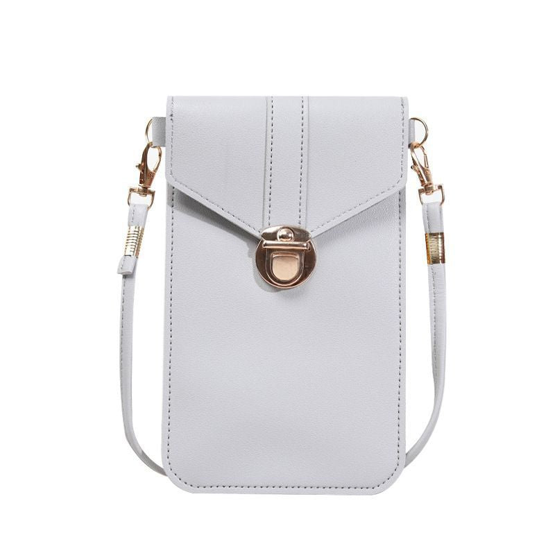 Female Mini Simple Transparent Touch Screen Bags