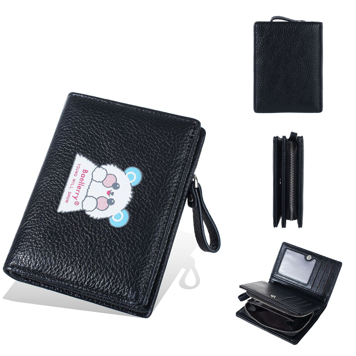 Women's Short Korean Cute Bear Printed Stylish Portable Ladies Wallet