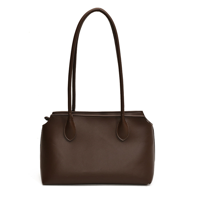 Women's Retro Simple Advanced Texture Baguette Underarm Shoulder Bags