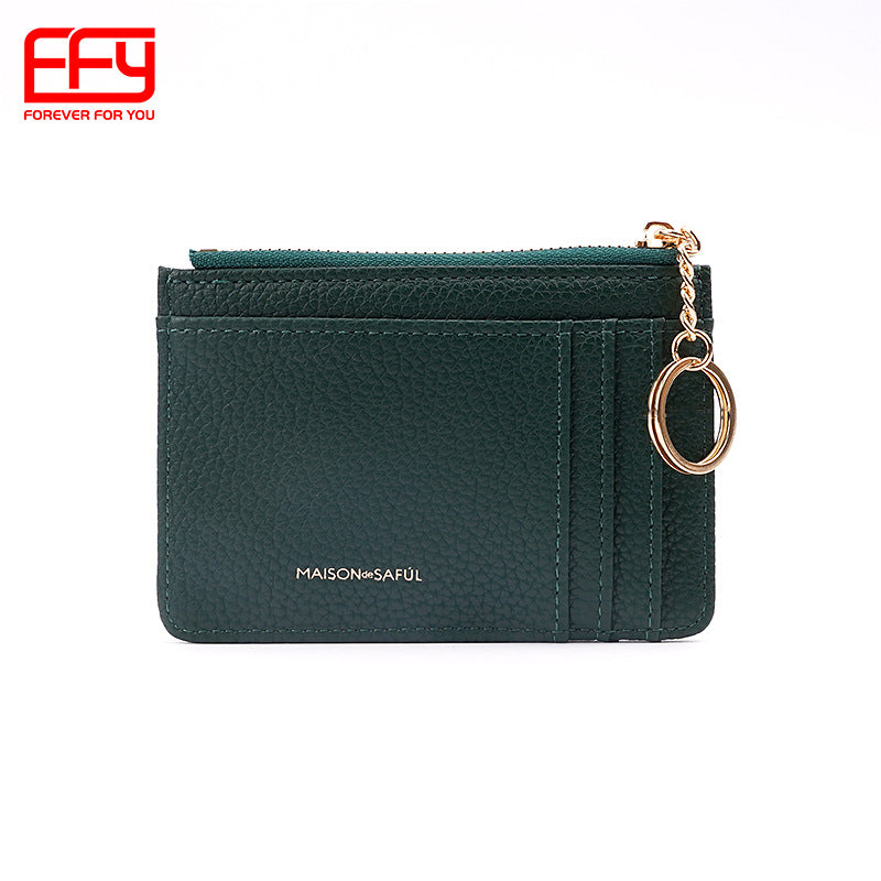 Women's Style Simple High-grade Large Capacity Solid Color Card Holder