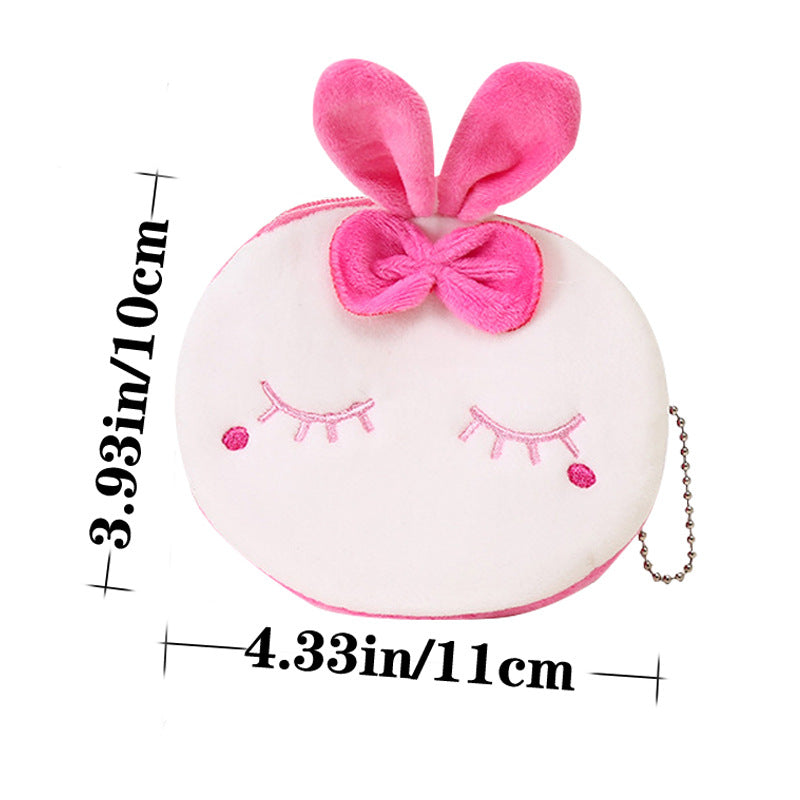 Korean Cartoon Heart Portable Mini Plush Coin Purses
