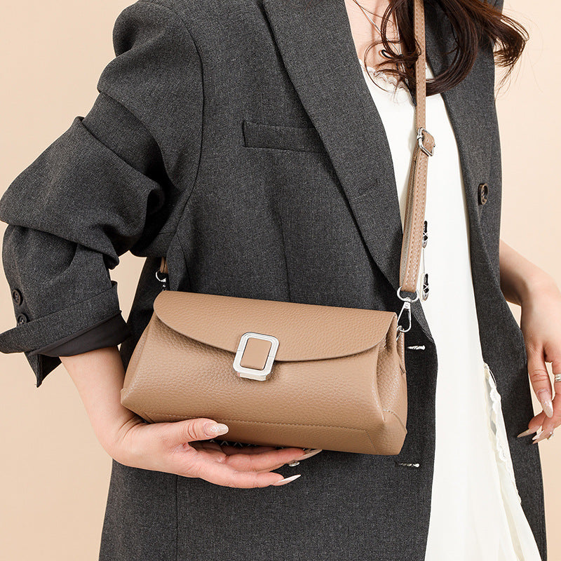 Women's Retro Simple Elegant Large Capacity Fashion Pure Color Women's Messenger Bag
