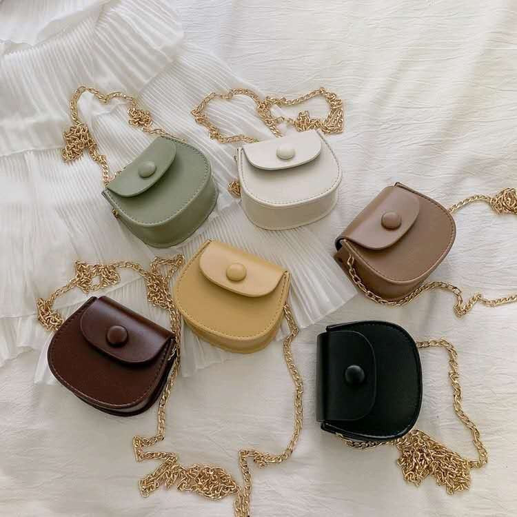 Women's Mini Saddle Korean Versatile Chain Crossbody Bags