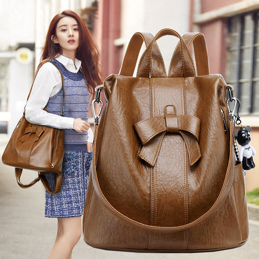 Women's Korean Fashion Multipurpose Cute Bow Backpacks