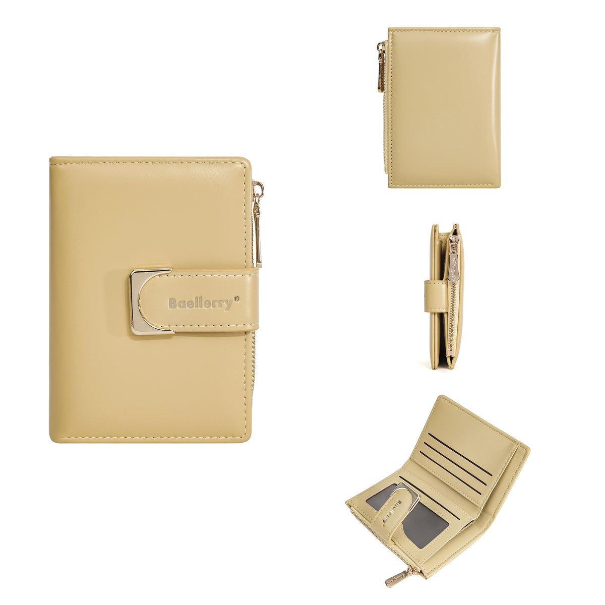 Women's Short Niche Zipper Two-fold Fashion Purses