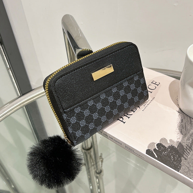 Women's Pattern Cloth Contrast Color Iron Decorative Coin Purses