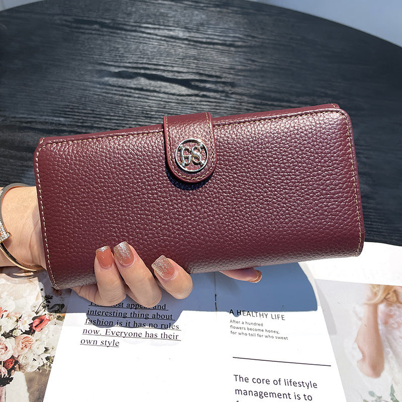 Women's Leather Long Large Capacity Fashion Simple Card Holder