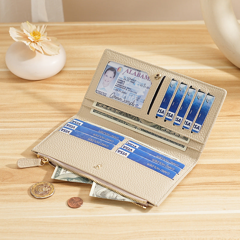 Pattern Leather Large Capacity Multiple Slots Ladies Wallet