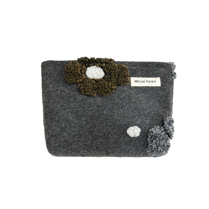 Simple Cartoon Flower Woolen Wash Portable Storage Liner Bags