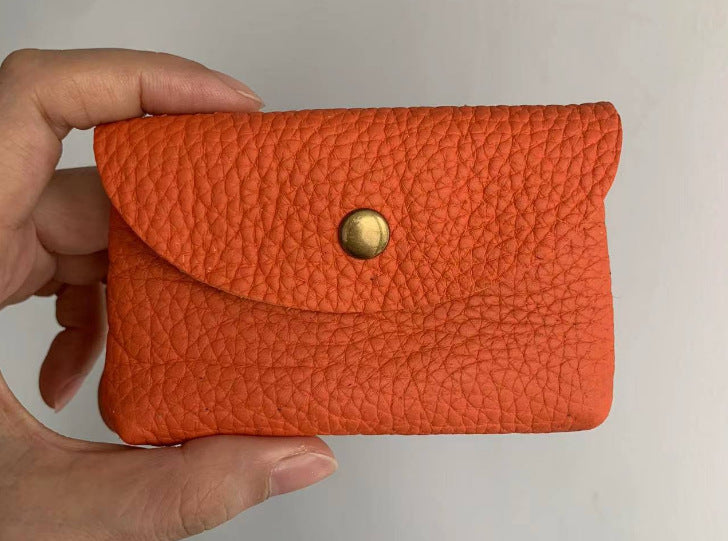 Women's & Men's & Cattlehide Leather Fashion Hidden Hook Card Holder