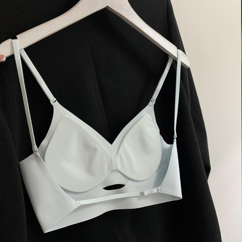 Women's Pure Seamless Bare Back Underwear Wireless Fixed Chest Bras