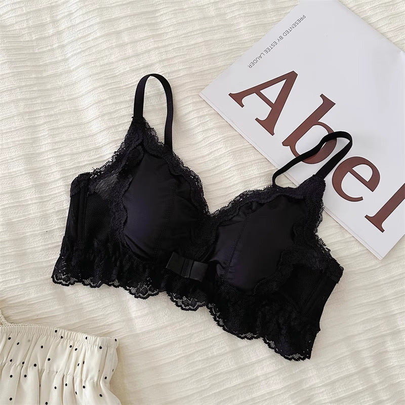 Women's Thin Underwear Comfortable Wireless Slimming Lace Lingerie Sets