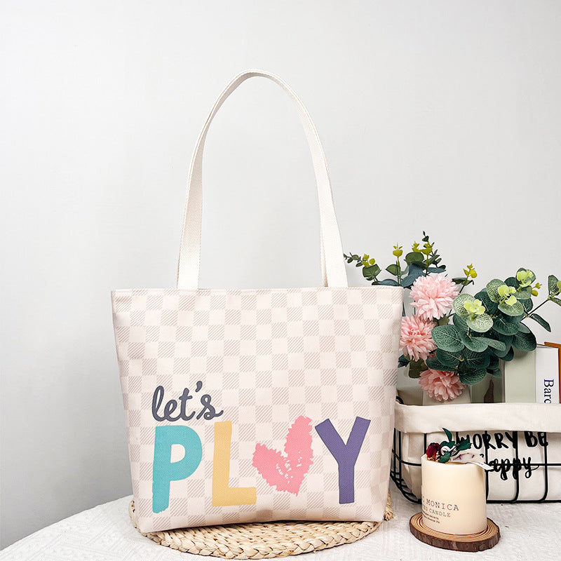 Canvas Fabric Duplex Printing Versatile Large Capacity Month Sales Thousand Bags