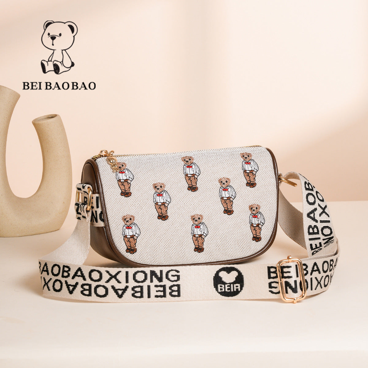 Source Popular Embroidery Victory Bear Niche Bags