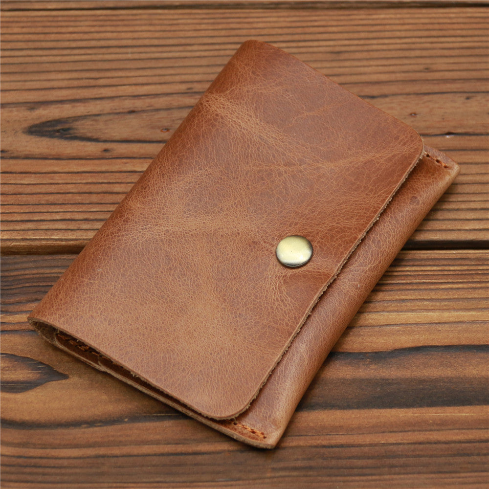 Men's Leather Genuine Simple First Layer Cowhide Card Holder