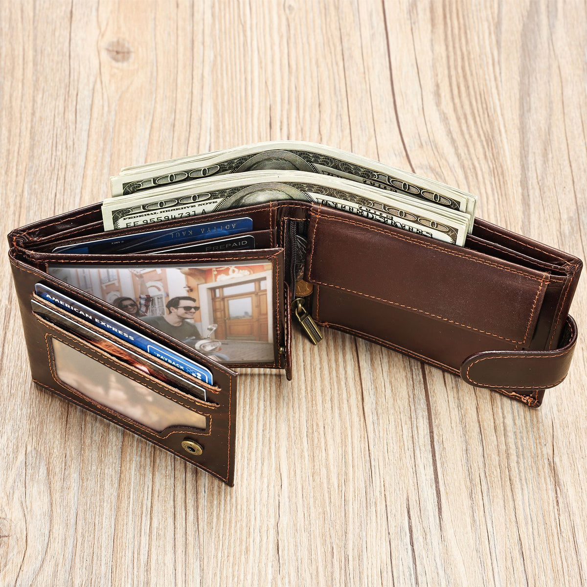 Men's Leather Short Cowhide Driving License High Sense Men's Wallet