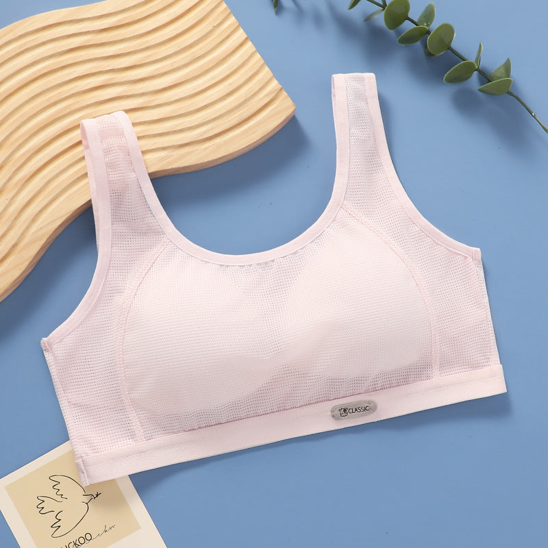 Stage Junior High School Pure Cotton Shockproof Bras