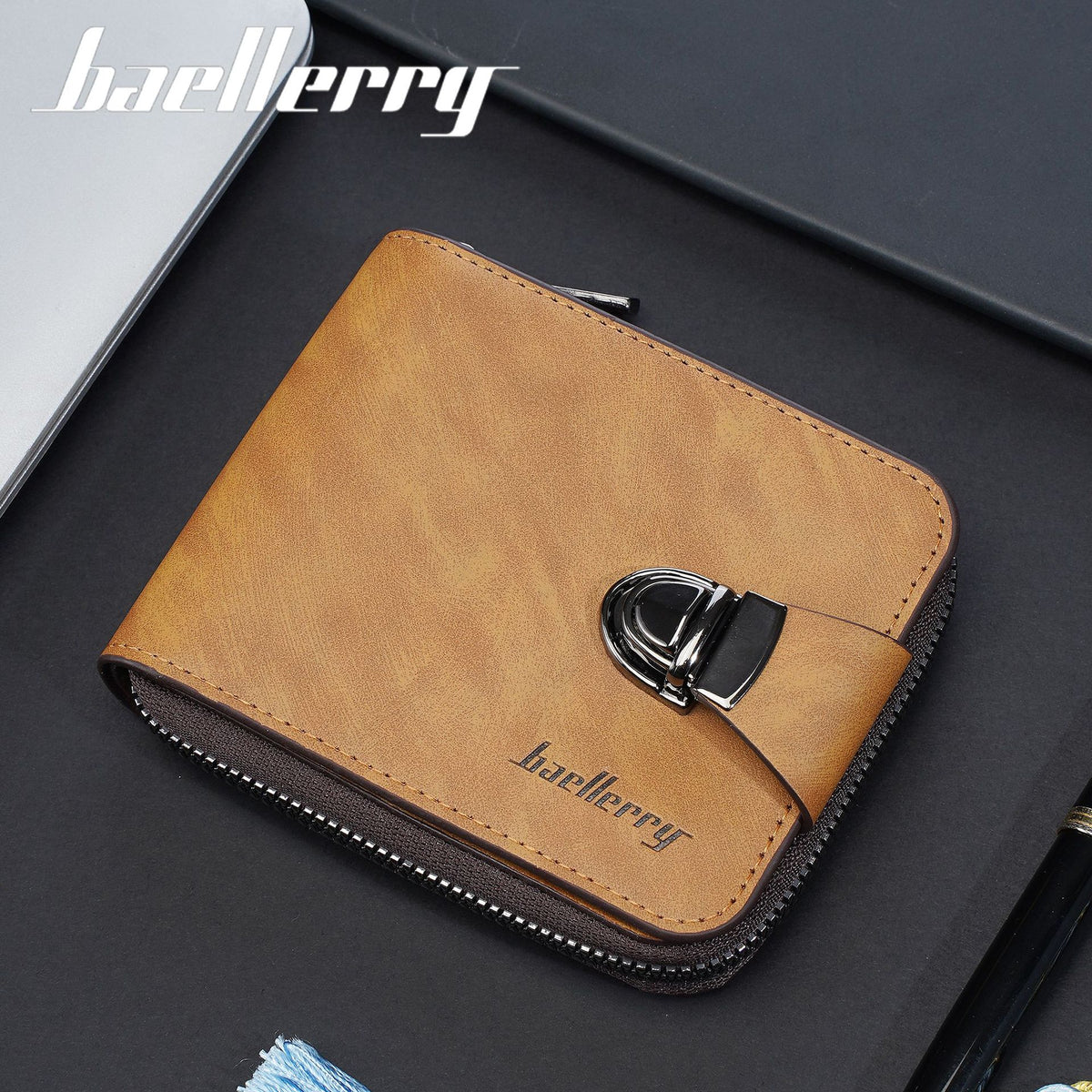Men's Short Retro Credit High-grade Zipper Coin Purses