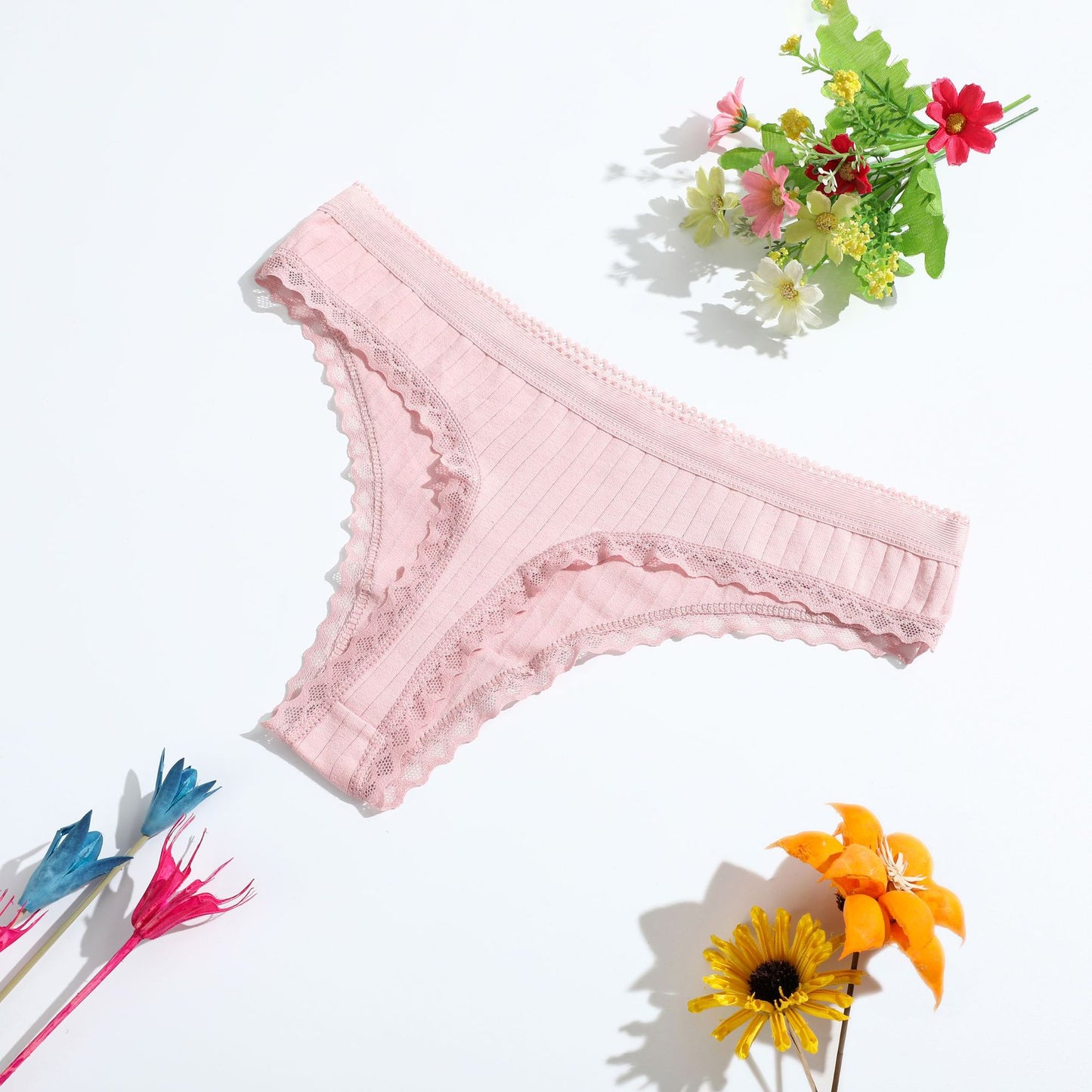 Women's Low Waist Hot Bead Cotton Underwear Panties