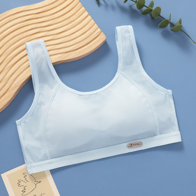 Stage Junior High School Pure Cotton Shockproof Bras