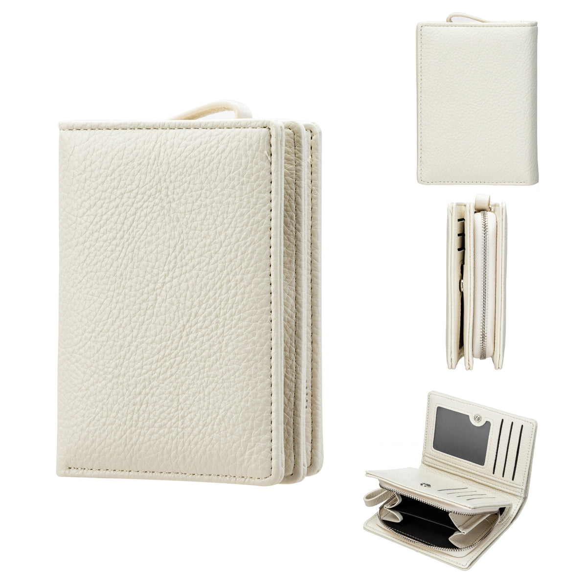 Women's Color Lychee Pattern Multiple Slots Soft Leather Ladies Wallet