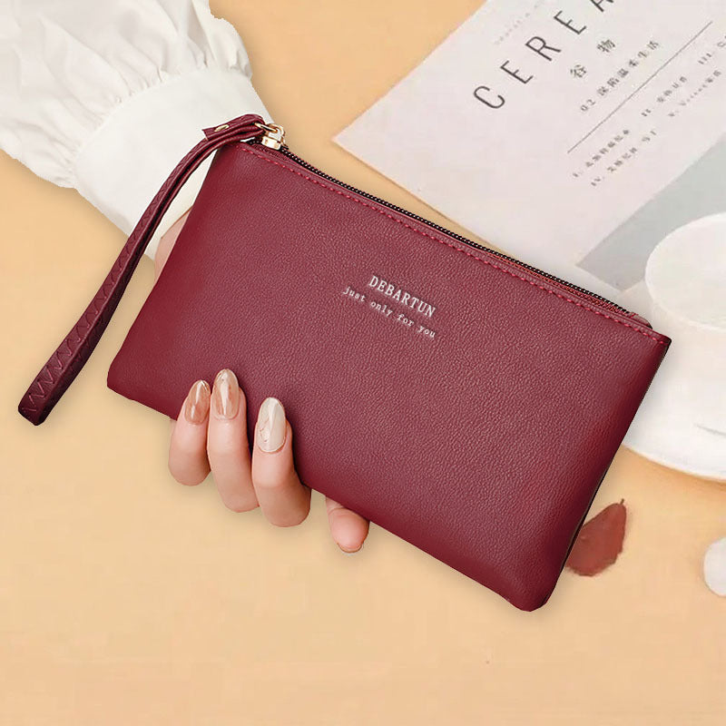 Women's Simple Zipper Clutch Trendy Long Large Ladies Wallet