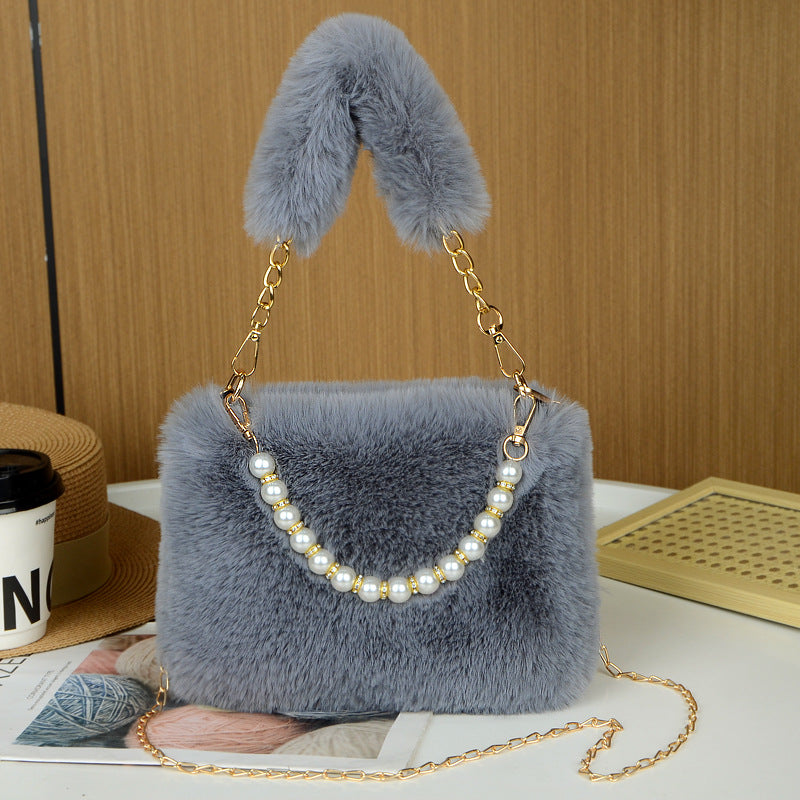 Plush Female Niche Chain Fashion Fur Women's Shoulder Bag