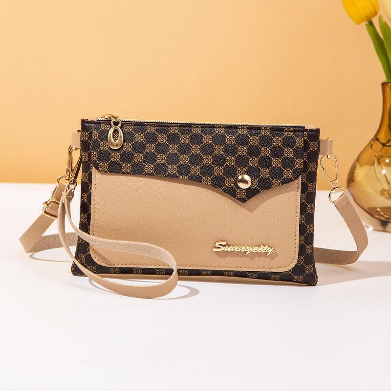 Women's Fashion Multifunctional Clutch Contrast Color Women's Messenger Bag