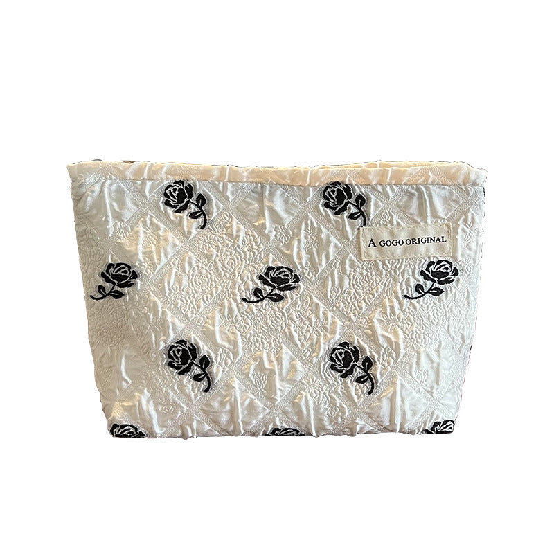 Popular Elegant Rose Printing Storage Liner Cosmetic Bags