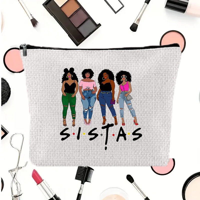 Printing Buggy Large Capacity Simple Zipper Makeup Bag